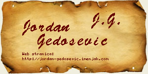 Jordan Gedošević vizit kartica